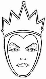 Coloring Halloween Pages Disney Printable Masks Princess Kids Evil Queen Snow Parties Birthday Great Stepmother Crafts sketch template