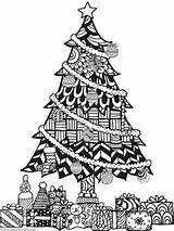 Christmas Doodle Coloring Pages Trees sketch template