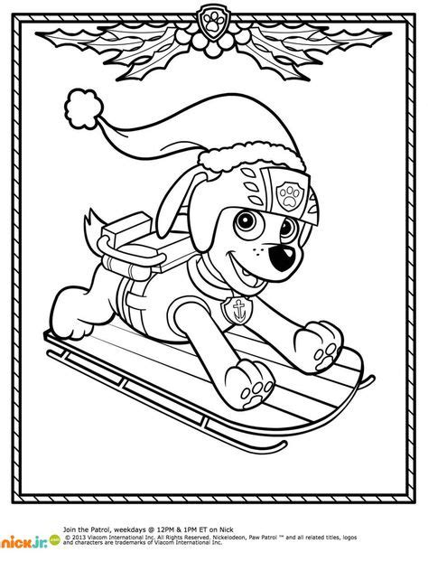 paw patrol christmas coloring pages    category  read