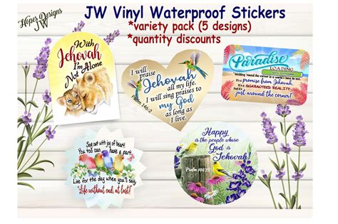 jw giftsvinyl stickersvariety pack  designjworgbest life etsy uk