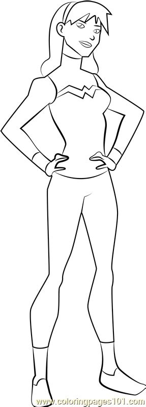 girl coloring page  kids  young justice printable