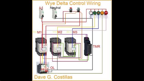 wye delta control wiring part  youtube
