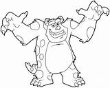 Monsters Inc Drawing Draw Sulley Easy Monster Step Outline Sully Tutorial Drawings Logo Sketch Body Clip Transparent Google sketch template