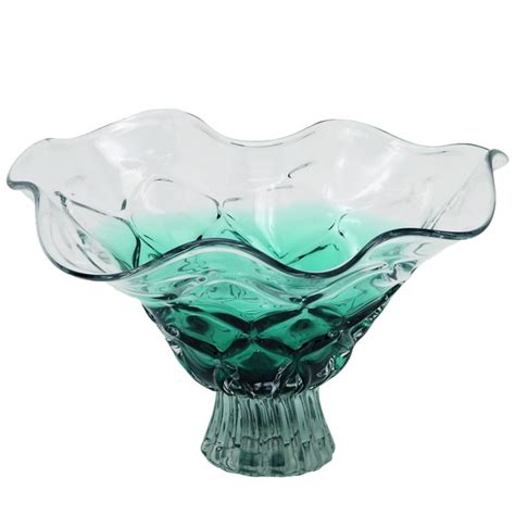 Shop Urban Designs Aqua Large 19 Inch Decorative Glass Bowl Free