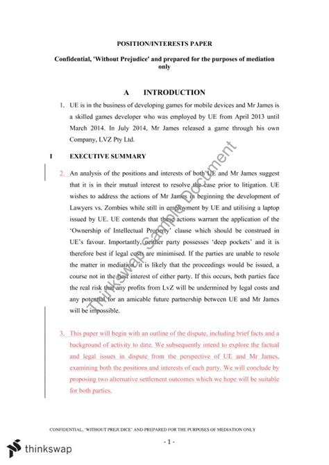 position paper sample legal legal position paper template white