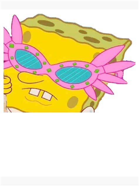 Lienzo Spongebob Pink Sunglasses Meme Tv Hipster De Dibujos Animados