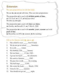 preposition worksheets  answer key   grade preposition