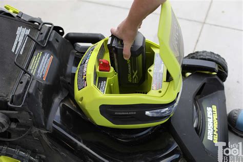 ryobi  battery  lawn mower review  tool belt