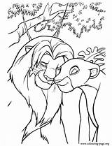 Simba Nala Coloring Lion sketch template