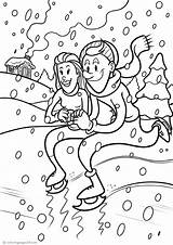 Ice Skating Coloring Pages Print sketch template