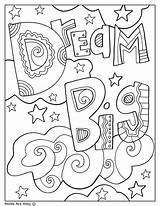 Colouring Coloring Pages Doodle Quote Classroom School Kids Dream Big Quotes Printable Alley Sheets Doodles Educational Words Color Inspirational Books sketch template