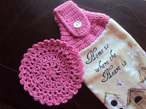 crochet towel topper     set     home