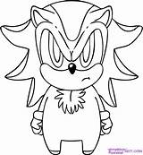 Shadow Coloring Hedgehog Pages Drawing Print Step Sheets Kids Color Chibi Easy Draw Designlooter Popular Library Clipart 61kb Coloringhome sketch template