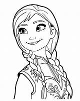 Coloring Frozen Pages Disney Anna sketch template
