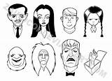 Addams Family Coloring Pages Printable Morticia Deviantart Gomez Books Uncle Fester Vintage sketch template