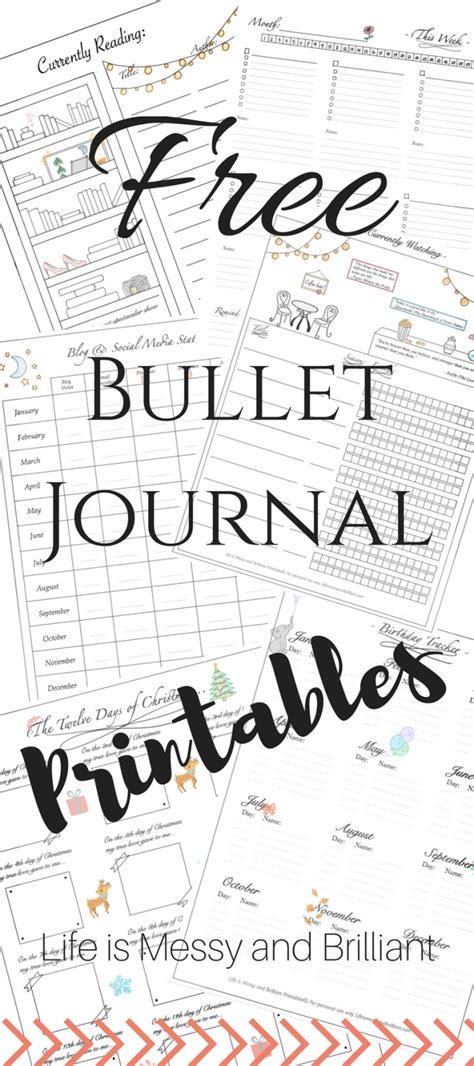 printable bullet journal template