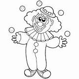 Clown Juggling Clipart Outline Coloring Pages Surfnetkids Circus Clip Preschool Clowns sketch template