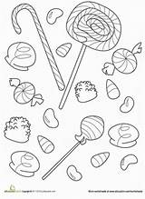 Candy Coloring Pages Kids Printable Colouring Sweet Color Halloween House Worksheet Lollipops Gum Print Sheets Worksheets Drops Teeth Adult Cute sketch template