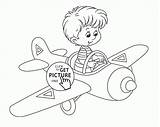 Airplane Coloring Pages Pilot Kids Printable Small Boys Cartoon Pilots Preschoolers Little Cool Transportation Drawing Choose Board Kid Getdrawings Easy sketch template