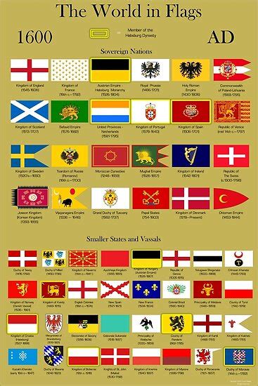1600 ad flags of the world posters by evan r meyer redbubble