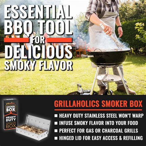 smoker box stainless steel wood chip smoker box grillaholics grillaholics