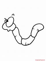 Worm Clipart Cartoon Cliparts Library Coloring Line Clip sketch template