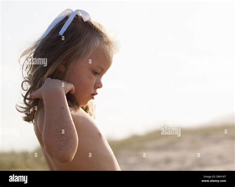 girl  blonde hair  beach  res stock photography  images alamy