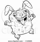 Clipart Rabbit Jumping Ugly Outlined Cartoon Cory Thoman Vector Coloring Royalty Bunny 2021 sketch template