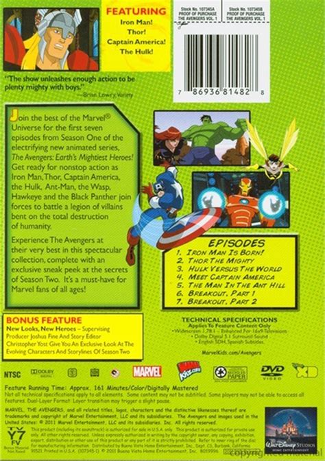 avengers the heroes assemble volume 1 dvd 1999
