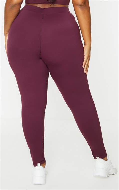 Plt Plus Plum High Waist Gym Legging Prettylittlething