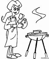 Coloring Pages Bbq Barbecue Girl Meat Template sketch template
