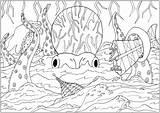 Mers Leagues Lieues Worlds Verne Wasserwelten Erwachsene Malbuch Vernes Adulti Aquatiques Mondes Inspiré Coloriages Justcolor Nggallery sketch template