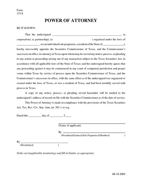 power  attorney form illinois printable printable forms