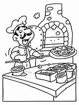 Pizza Coloring Pages Pizzeria Kleurplaat Food Sheets sketch template