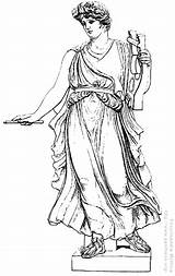 Mythology Goddesses Apolo Mitologia sketch template