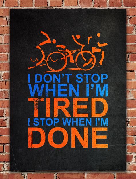 triathlon motivation poster  posterworld displate triathlon