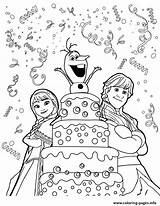 Coloring Anna Frozen Olaf Colouring Birthday Pages Happy Surprise Printable Kristoff Disney Personalized Elsa Girl Print Color Book Princess Kids sketch template
