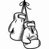 Boxing Coloring Glove Pages Template Gloves Sketch sketch template