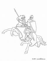 Chevalier Cheval Pferd Ritter Caballo Caballero Cavaleiro Armure Andando Cavalo Hellokids Colorier sketch template