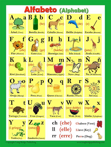 buy long bridge publishing spanish language school alphabet alfabeto