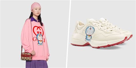 gucci has dropped its doraemon collection and just like your favourite