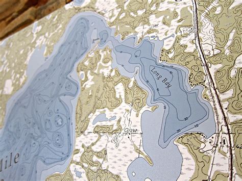 ten mile lake canvas lake map premium quality etsy