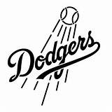 Dodgers Logo Stencil Angeles Los Mlb sketch template
