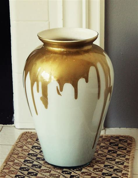 Diy Paint Drip And Milk Glass Vase