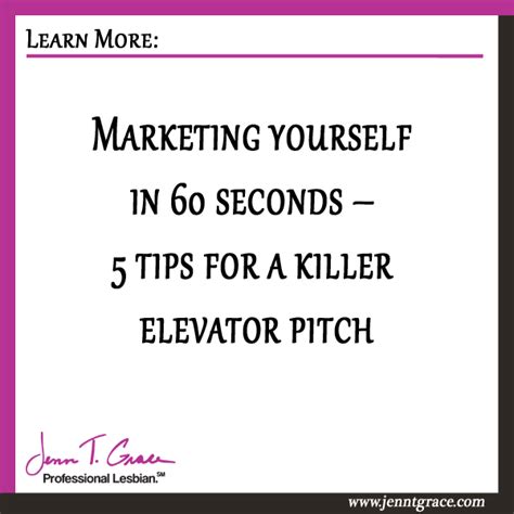 marketing    seconds  steps   killer elevator pitch