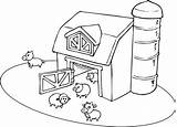 Coloring Pages Farm House Lamp Printable Horse Getcolorings Houses Toy sketch template