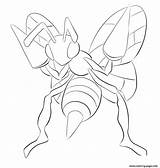 Coloring Pokemon Pages Beedrill Printable Mega Generation Weedle Weed Drawing ぬりえ Joint Color Print ポケモン Getcolorings Getdrawings Template Colorings する sketch template