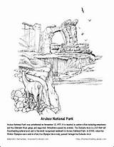 Coloring Arches National Park Parks Utah Word School Pages Search 15kb 392px Step Print Arch sketch template