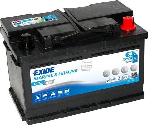 exide ep dual agm leisure marine battery