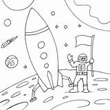 Moon Coloring Pages Printable Landing Kids sketch template